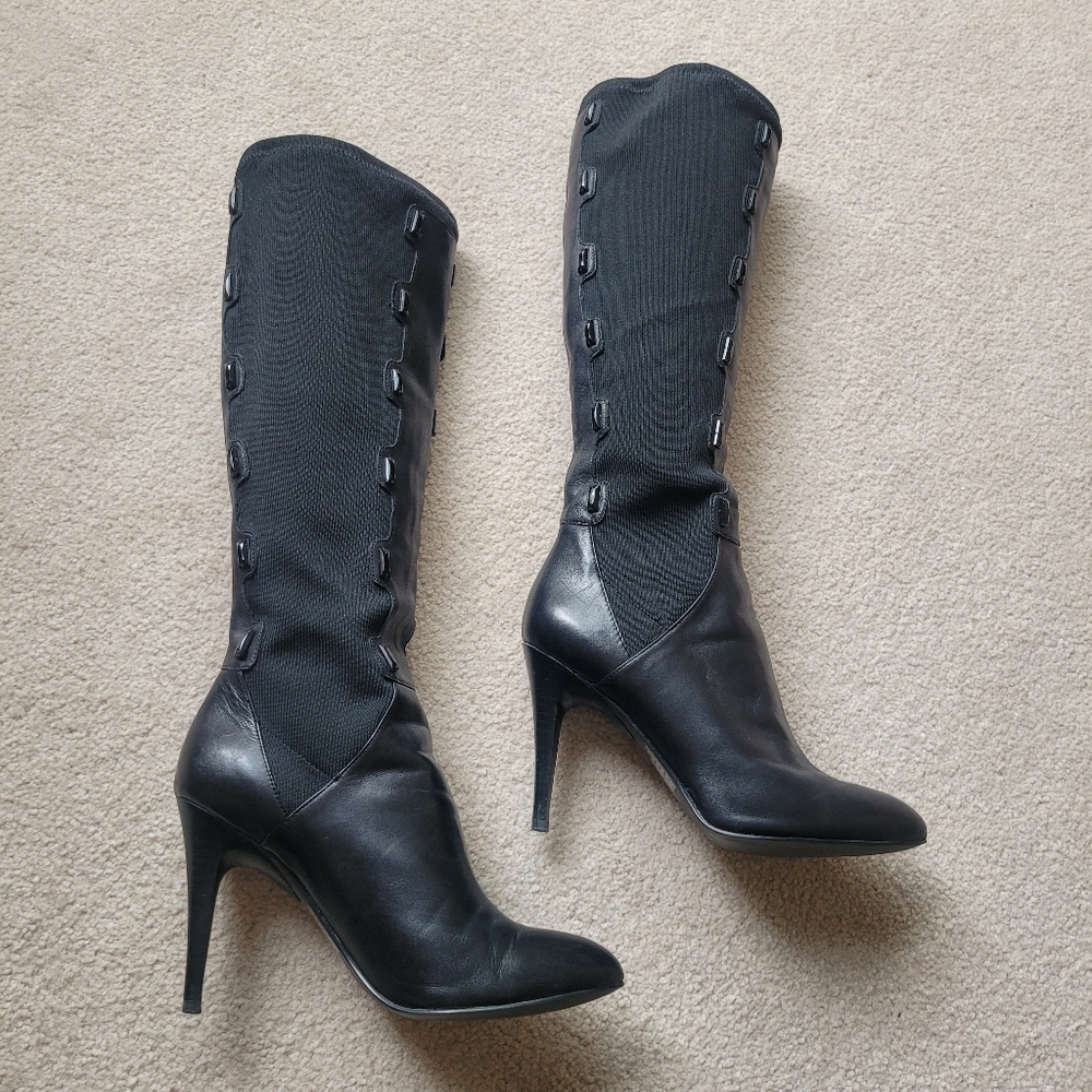 Elegant Black Knee-High Women's Boots - Size 6 M